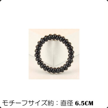 メール便 可 直径65MM シンプル スパイラル ヘアゴム黒 蛍光 黄色 緑 桃 橙色 水色 ヘア ゴム 大人 コンチョヘアアクセサリー ヘアアクセ結婚式 パーティー ダンス イベントイエロー グリーン ピンク ライトブルー
