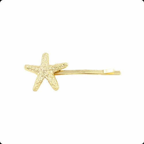 Rakuten - 幅25MM スターフィッシュ モチーフ ヘアピン ゴールド 夏 結婚 式イベント 用 ダンス 発表 会 衣装 衣裳 演奏 余興 小物前髪 レディース 子供 キッズ 女の子 髪 飾り まとめ 留め どめ 止めヘア アクセサリー アクセ ヘッド ヒトデ ヒトデ スターフィッシュ