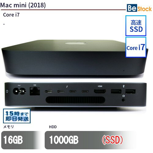 No Monitor - 中古デスクトップApple Mac mini (2018) MXNG2J/A 【中古】 Apple Mac mini (2018) 中古デスクトップCore i7 Mac OS 13.6 Apple Mac mini (2018) 中古デスクトップCore i7 Mac OS 13.6