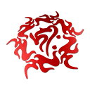 梵字干支シール 火焔光背 A キリーク 阿弥陀如来(戌亥)/千手観音菩薩(子) マットレッドメタリック