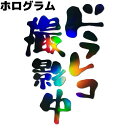 車用ドライブレコーダーステッカー「ドラレコ撮影中」10cm×15cm ブラックホログラム 煽り運転 あおり 防犯 録画中 REC