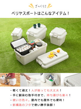 収納ボックス ベリアスボート S サイズ グレー 耐荷重 50kg 幅39cm 奥行39cm 高さ38cm 日本製 【ロック機能 ベランダ ガレージ 屋外使用 可能】