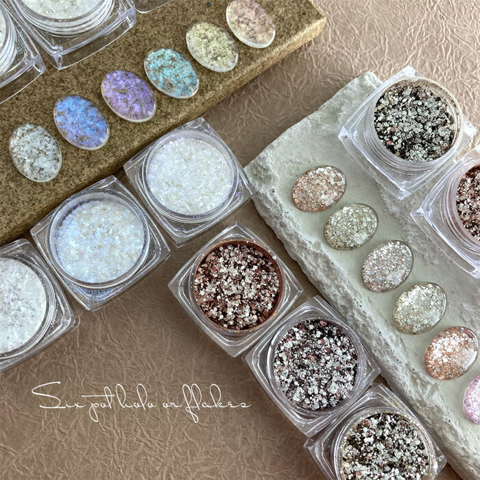 Six colors フレーク or ホログラム 各タイプ6色セット ネイル パーツ nail parts