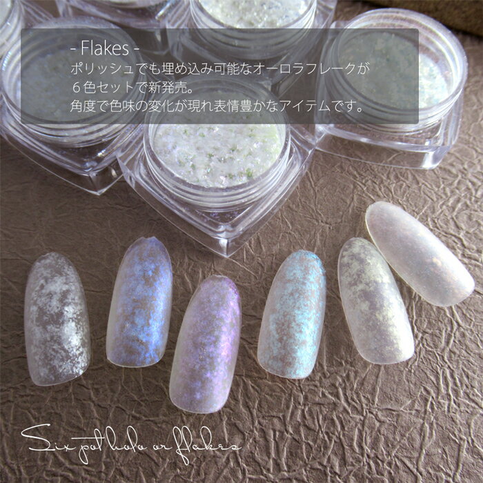 Six colors フレーク or ホログラム 各タイプ6色セット ネイル パーツ nail parts 2