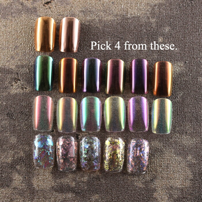 【数量限定】ランダムセレクトパウダー 4個セット ネイル ネイル用品