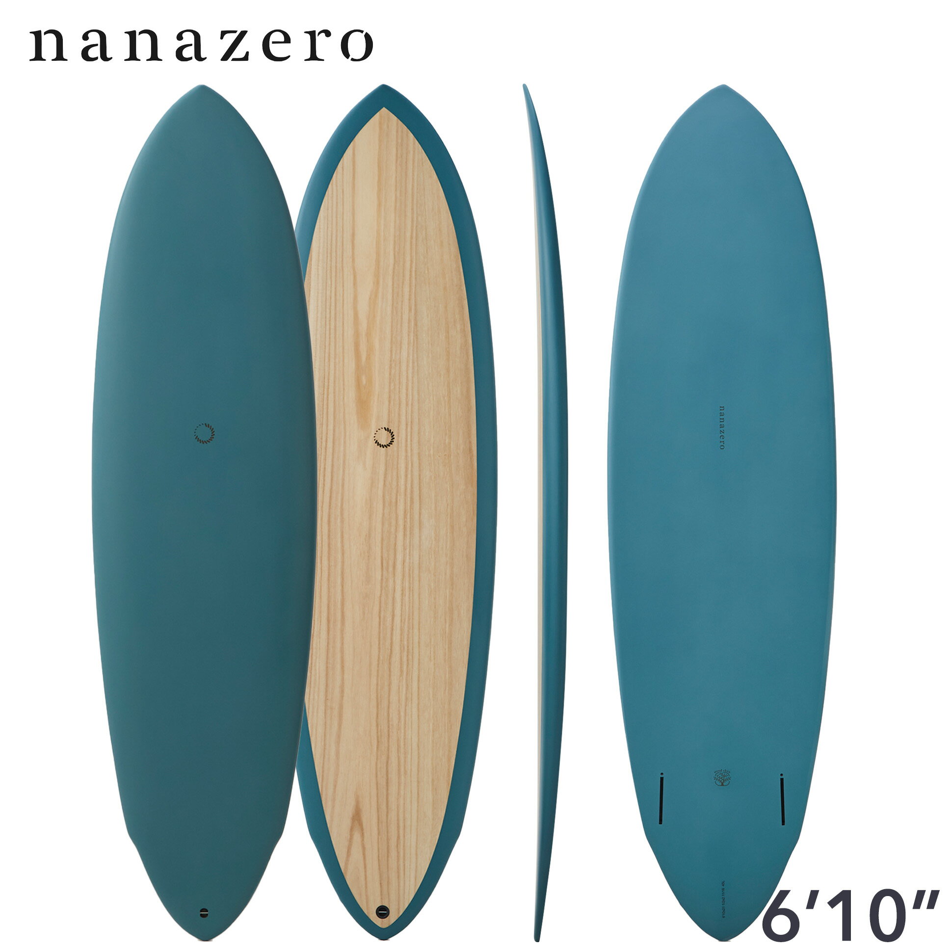 サーフボード ミッドレングス nanazero WOOD SKIN MID03 Twin 6'10（short surfboard ナナゼロ サーフィン）