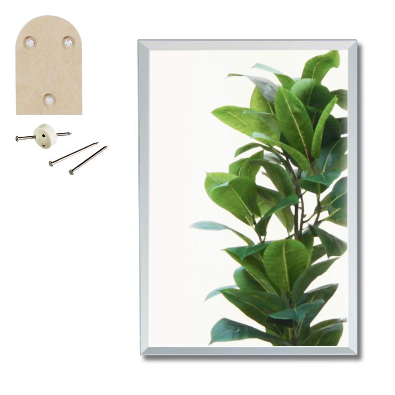 トイレ 玄関 壁掛け 鏡 クリスタル メイク フェイス 27×39cm [ 賃貸 壁 貼る鏡 デザイン ミラー ]クリ..