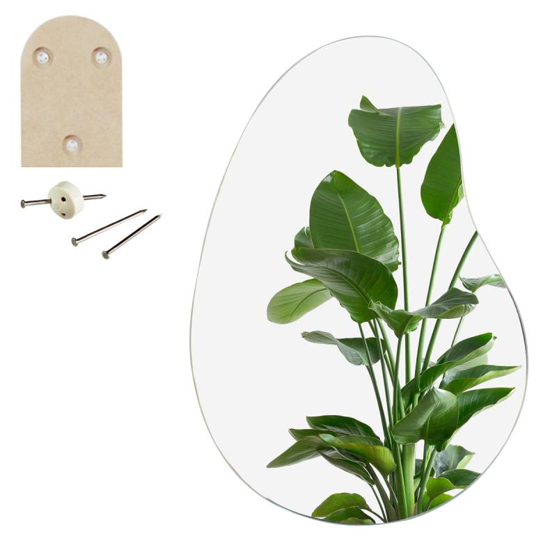 村松鏡店 鏡 壁掛け トイレ 玄関 韓国デザイン 27×39cm [ 賃貸 壁 貼る鏡 デザイン ミラー ]かがみのカタチソア