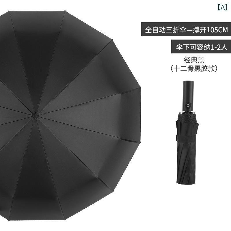 樂天商城 - 十 二 十 二 骨全 自動 傘 印刷 ロゴ 広告 晴雨 両用 黒 ゴムビジネスプレゼント 卸売り 高級 傘