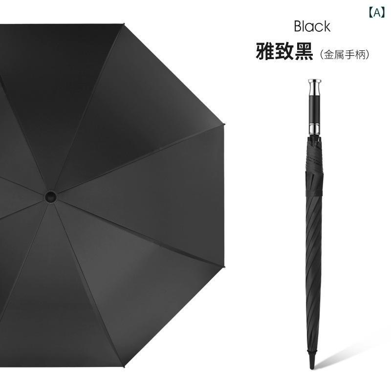 Rakuten - ローズ 長柄 傘 ブラック コーティング直 柄 傘 大型 自動 開閉 ビジネス 車載 ゴルフ 傘 UV カット アップ グレード