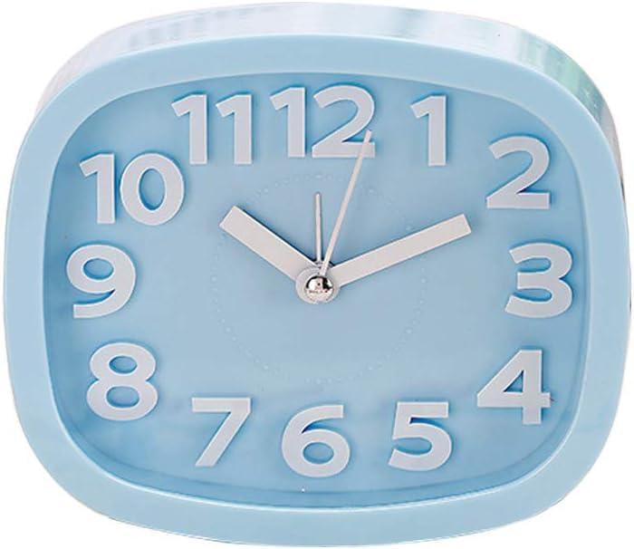 SONTAKUKOU 目覚まし時計 置き時計 アラーム アナログ トラベル おしゃれ 子供用 無地 (ブルー)コンパクトなデザインでどこでも置けます早起き、スケジュール、デートの注意に役に立ってます　お部屋の雰囲気に合わせな6つ色が選べます...