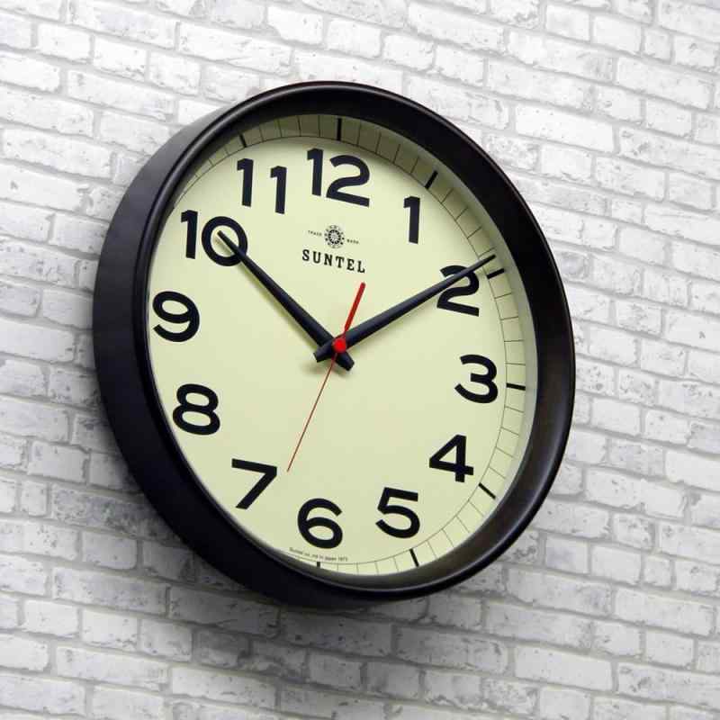 さんてる 日本製 シンプル掛け時計 ダークブラウン QL699-DBK [3]