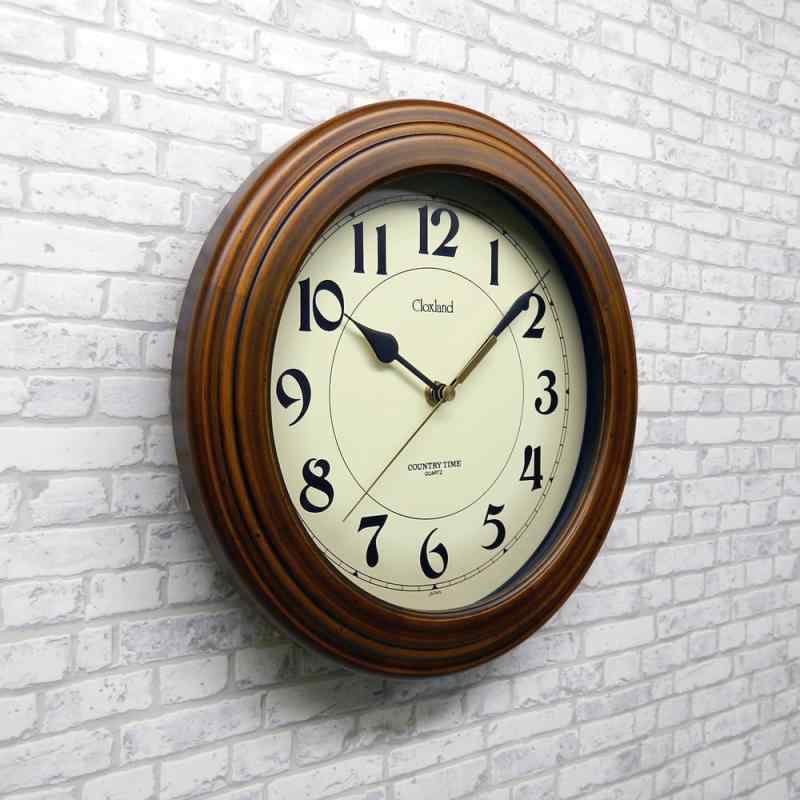 さんてる 日本製 レトロ電波時計(アンティーク電波掛け時計) DQL611