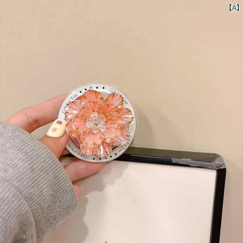 樂天商城 - 高級 感の ある 花 ins 風 マグネット 吸引 携帯 電話 エアバッグ スタンドは 伸縮 可能で 携帯 的で 安定 した デスク トップで 追跡 スタンドを 見る ことが できる