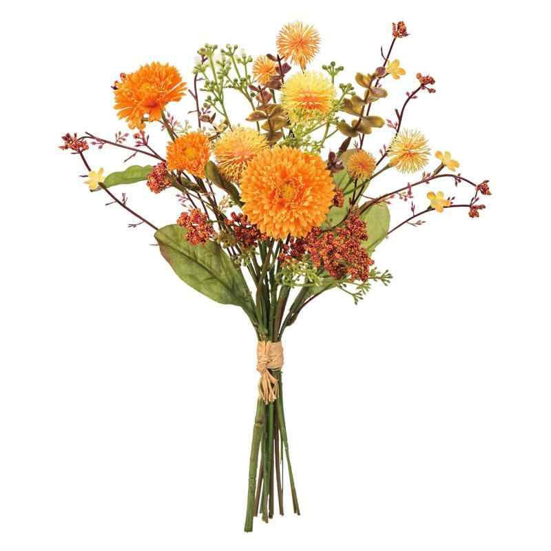 東京堂(Tokyodo) 造花 デージーシスルブーケ オレンジ デージー径3～6×L35×W20cm 1入 FM007025-009