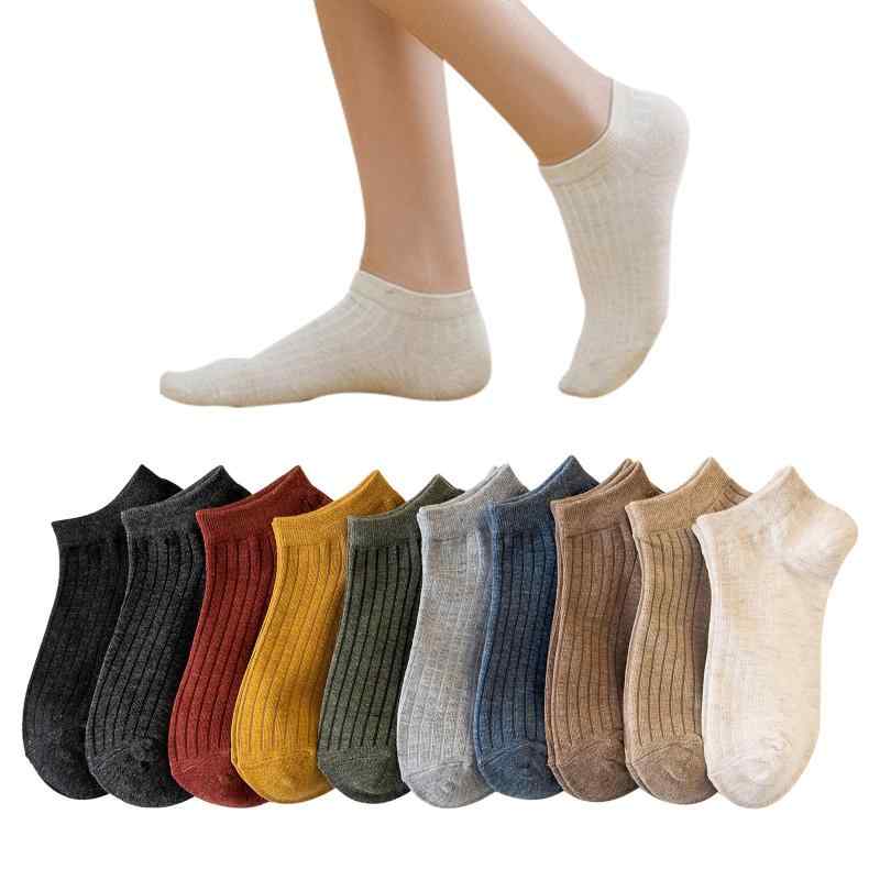 [ZaiLo] 靴下 レディース くるぶし春夏 綿10足ファッションです滑り止室内靴下下スニーカーアウトドア22-25 cm