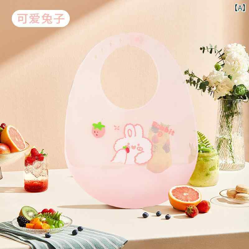 樂天商城 - 赤ちゃんの 食事の よだれかけの シリカゲルの 防水超 柔らかい ドライブの 子供は ご飯のよ だれを 与えて 口の 赤ちゃんの 補助 的な 食事の ポケットを 囲みます。