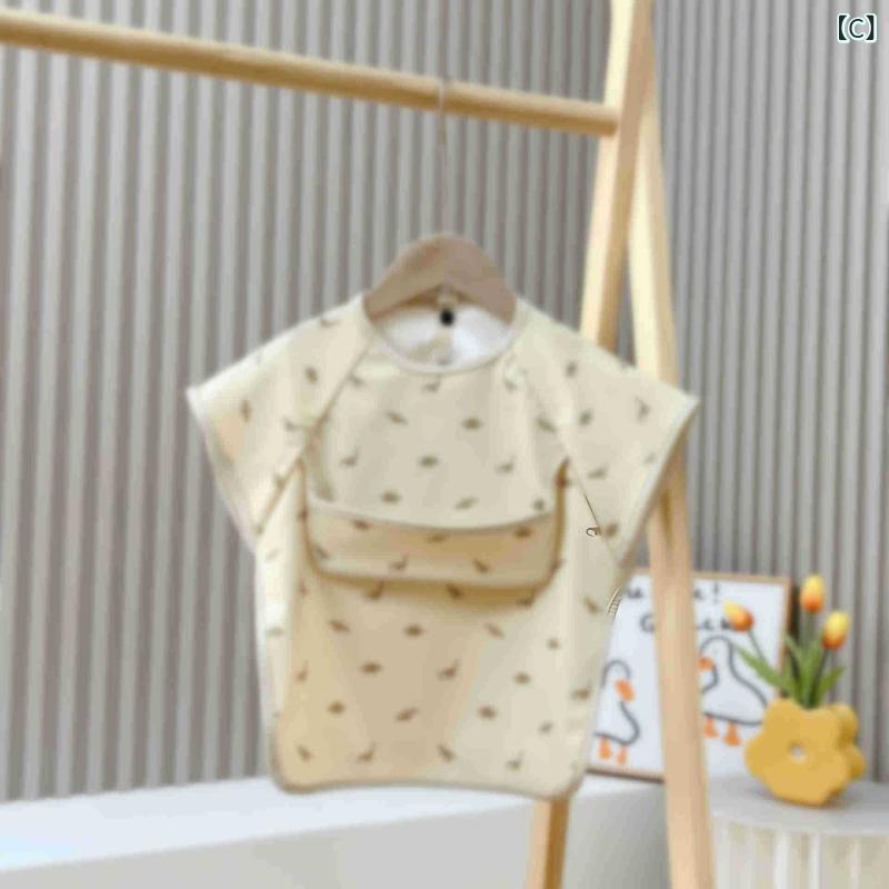 赤ちゃんの よだれかけ デンマークの 子供は 袖 なしの pu カバーを 着て 防水 します。