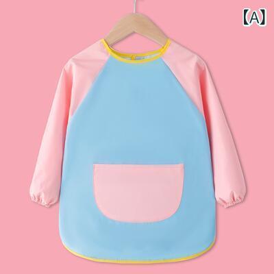 樂天商城 - 子供の マジックは 絵の 防水 カバーを 貼って 絵の 美術の エプロンの 長袖を 長く して 食事を します。