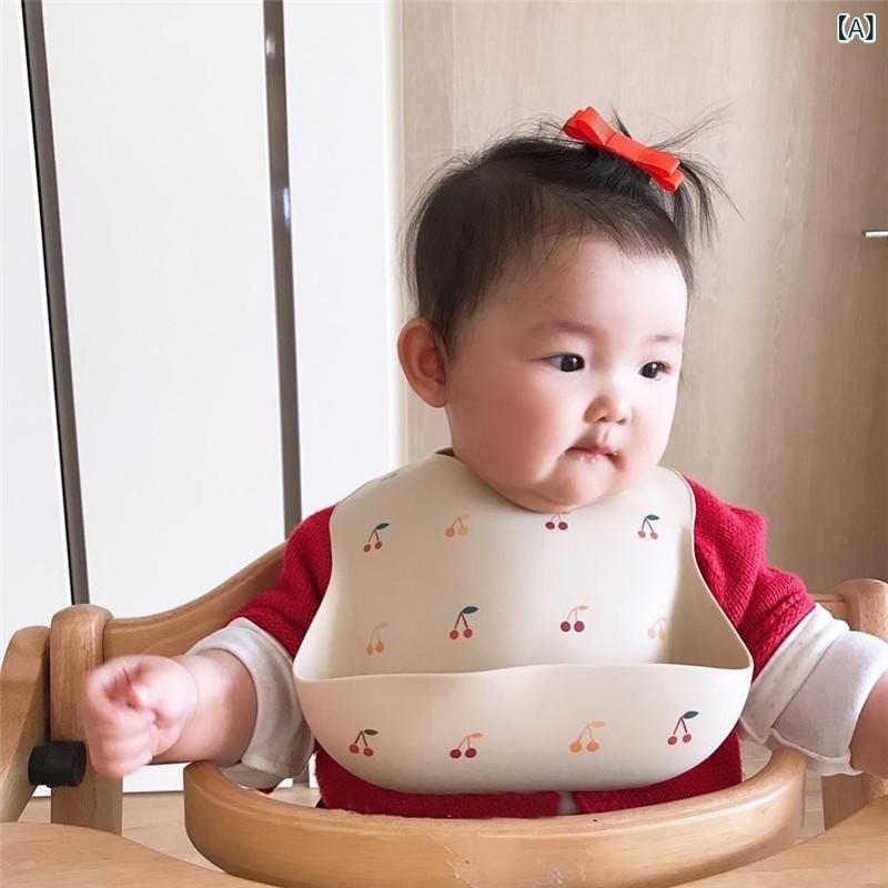 樂天商城 - Miniheeee 韓国 ins 赤ちゃん シリコン 赤ちゃんの 食事 汚れ 防止 神器 防水 ポケット