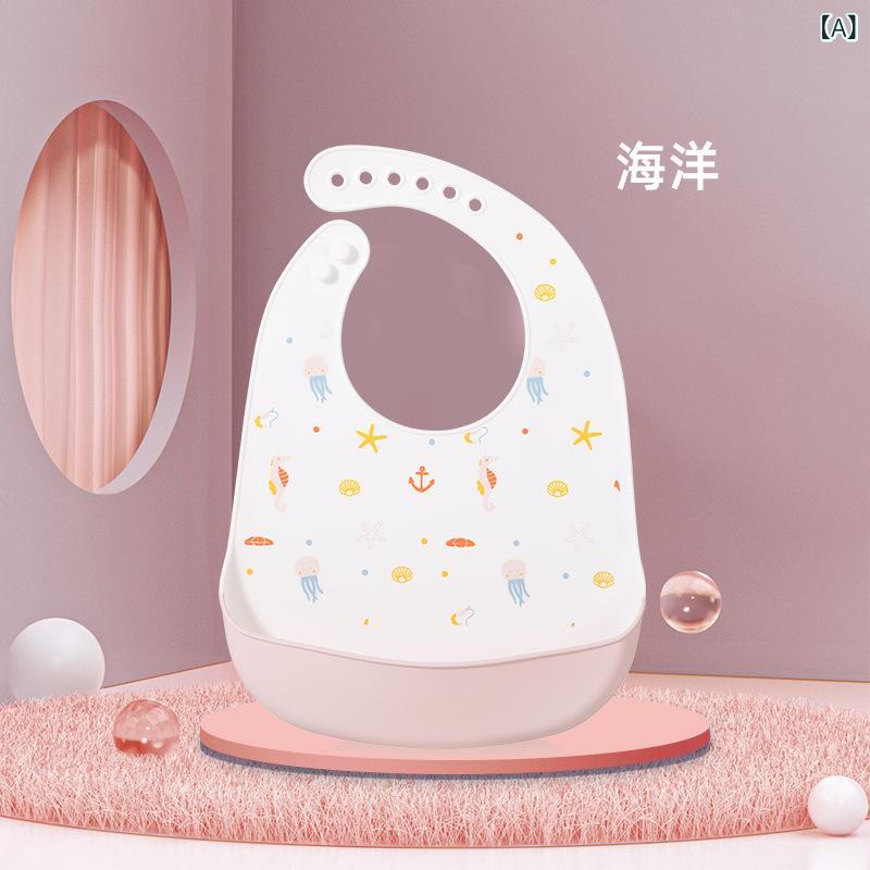 キャンディ テディ クロス ボーダー ベビー シリコン よだれかけ 防水 防 汚 子供 用 食事 用具 子供 用 食事 用 よだれかけ