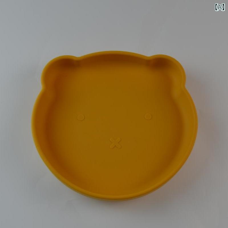 樂天商城 - 熊の 食事 皿の 子供の 食器 セットの 赤ちゃんは 食事を 補助 して シリカゲルの 食事 皿の 赤ちゃんを 訓練 します。