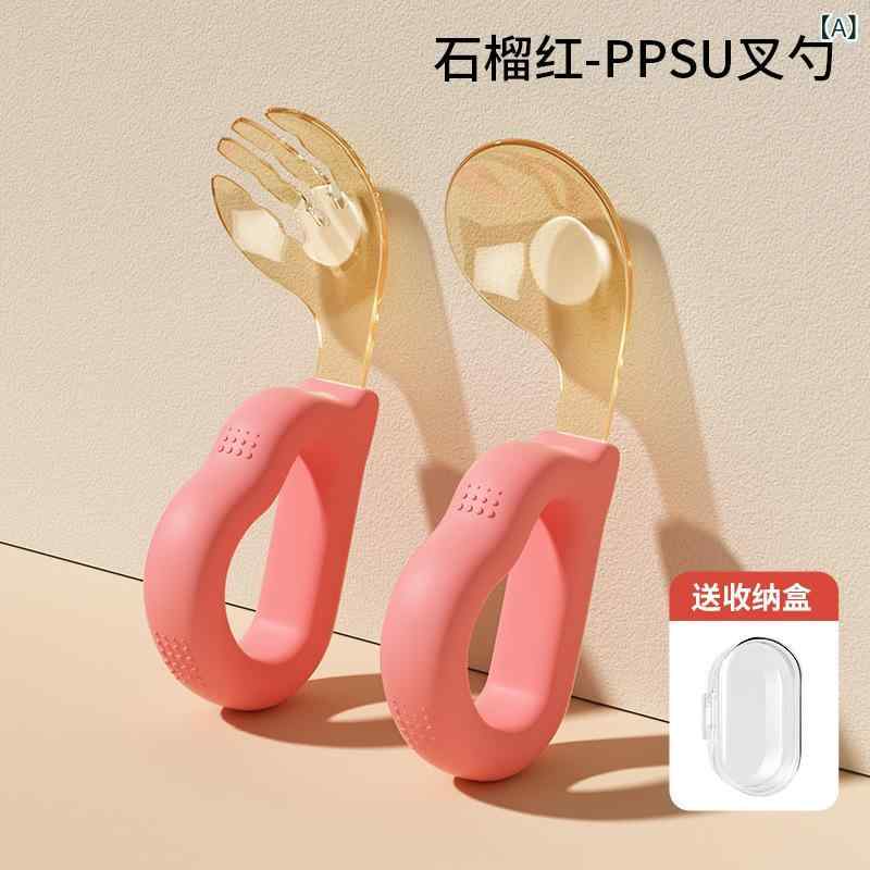 Automatic Food Dish - ケイキの 赤ちゃんは 食事を 習って フォーク スプーンを 訓練 します。 一 歳の 赤ちゃんは 自分で スプーンを 食べます。