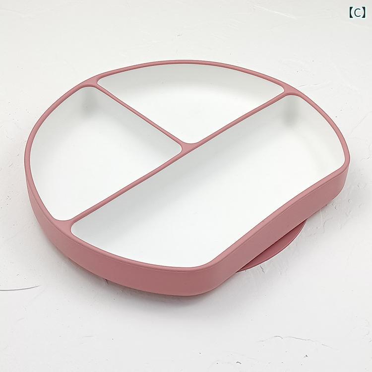 ベビー 用品 卸売 ベビー 子供 用 シリコン 食器 2 色 シンプル 碗 トレー 補助 碗 分 格 吸盤 食器