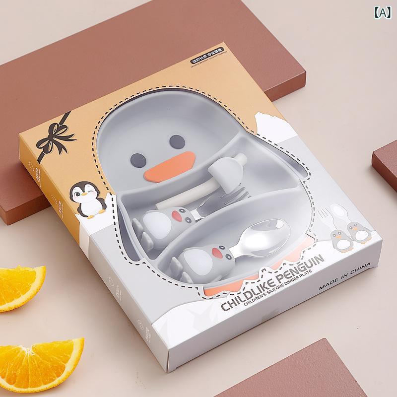 樂天商城 - 越境 新型 創意 子供 漫画 シリカゲル 食器 セット