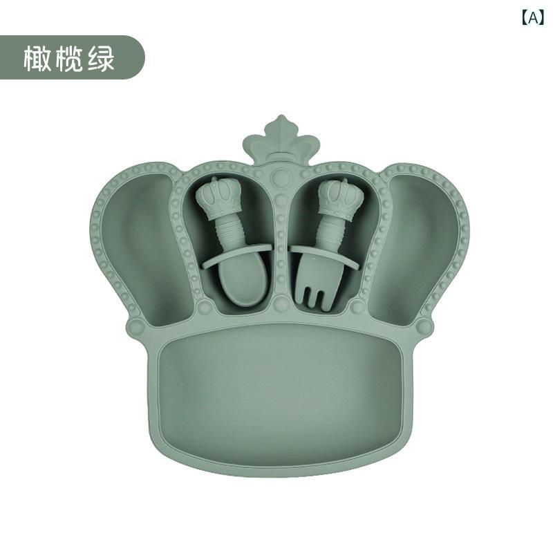 樂天商城 - メーカー 卸売 シリカゲル 食器 吸盤 付き 食品 シリカゲル 耐 高温 分 格 食事 皿 赤ちゃん クラウン 食事 皿