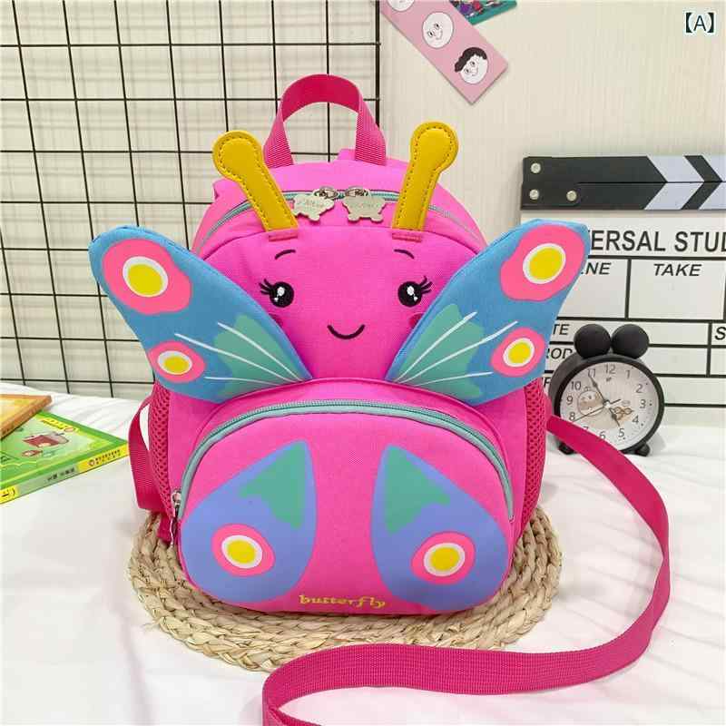 樂天商城 - かわいい 蝶の 子供の リュックサックの ファッションの 洋風の 女の子の カバンの 洋風の 百 合の 高い 顔の 値の 女の子の 迷子 防止の リュックサック