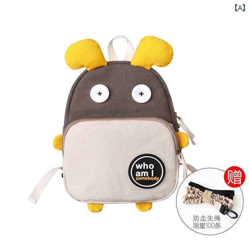 三 色 パッチ 付き 幼稚園 用 リュックサック、 迷子 防止 キャンバス 製 小型 バック パック、 男の子、 女の子、 赤ちゃん 用 子供 用 リュックサック