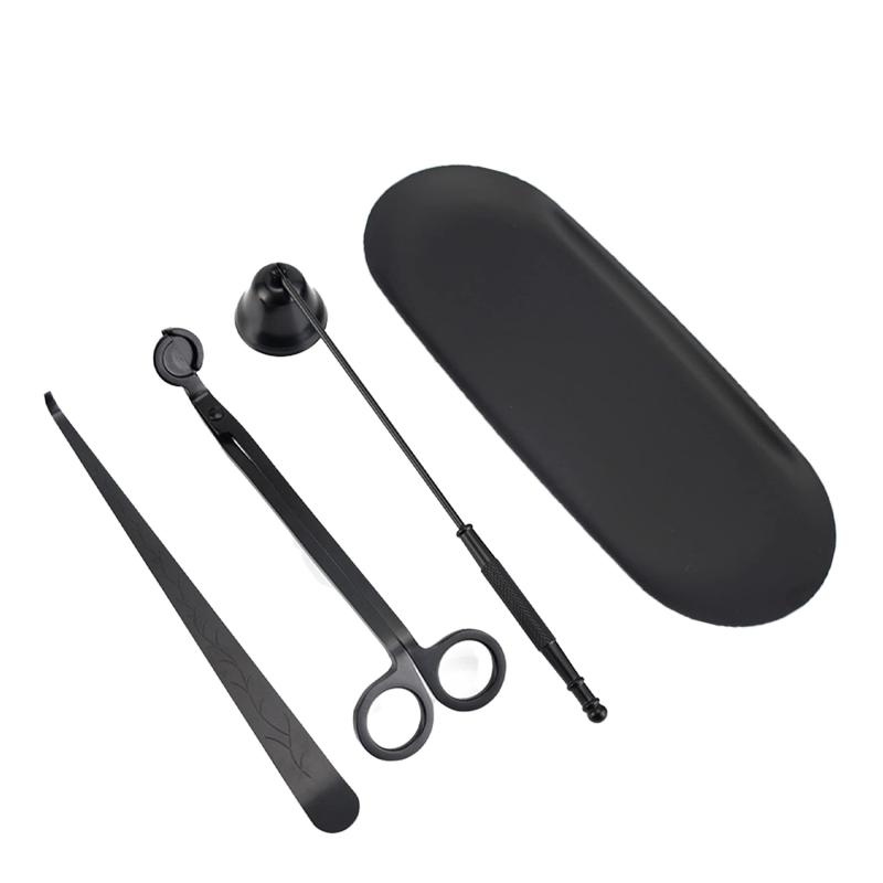 HAMILO キャンドルツール キャンドルスナッファー ろうそく 芯切り 火消し 4点セット