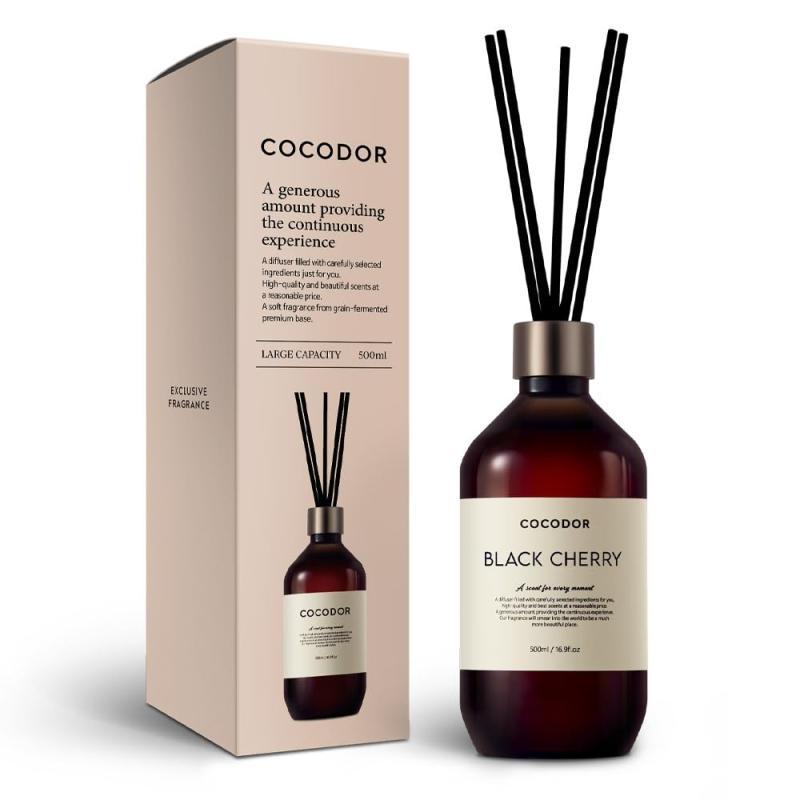 COCODOR ココドール プレミアムリードディフューザー 500ml ブラックチェリー (Black Cherry) 大容量 ..