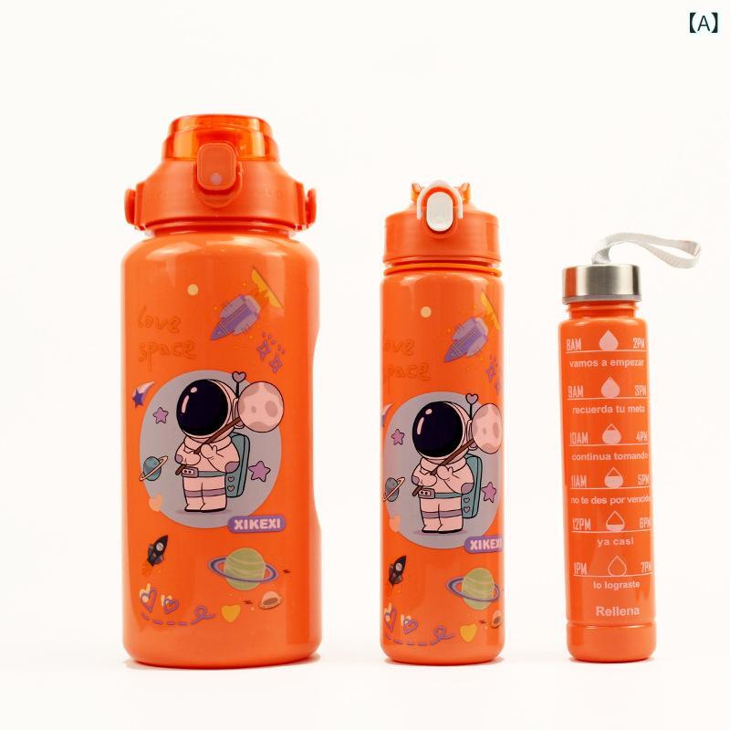 Rakuten - 越境 アマゾン大 容量 2000 ML 三 段 セット カップ 男性 用 アウトドアスポーツウォーターカップ 水筒 スペースカップストローカップ