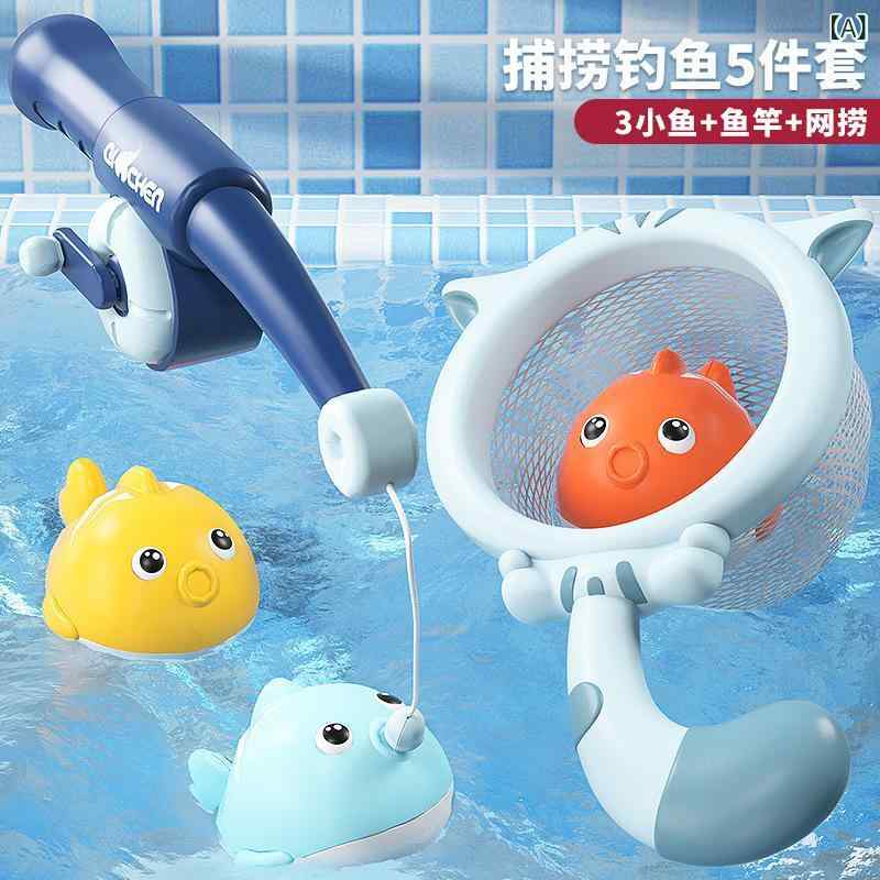 Rakuten - クロス ボーダー 爆型 児童 2 磁気 釣り セット 赤ちゃん 浴室 網 すくい 魚 池 3 風呂 遊び 知育 玩具