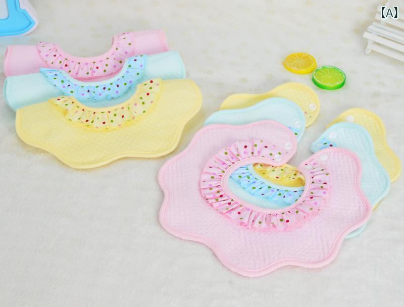 乳幼児の 口を 囲む 防水は 円型の 新生児のよ だれ タオルを 大きく して 吸水 します。