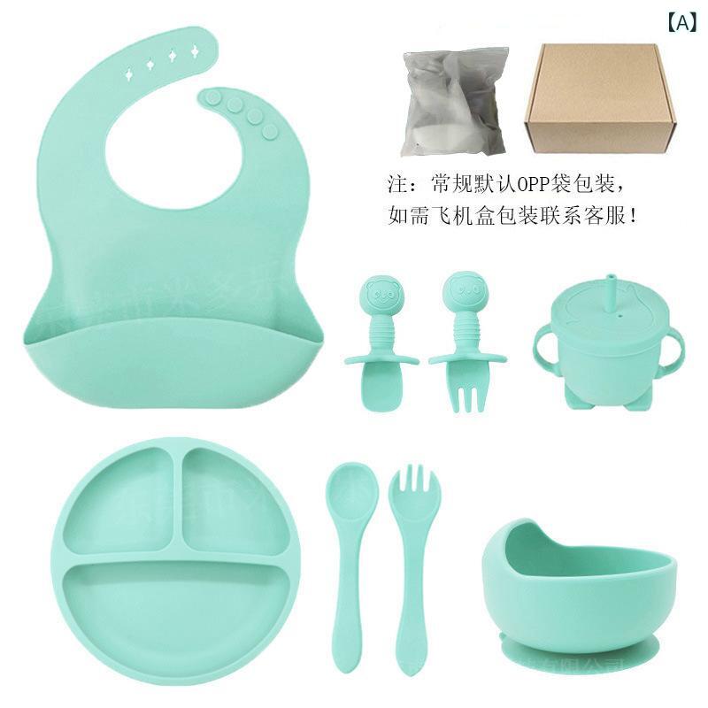 国境を 越えた 子供 用 シリコン ディナー プレート 食品 グレードの シリコン 子供 用 ディナー プレート 高温 耐性 吸盤 ベビーフードサプリメント 食器