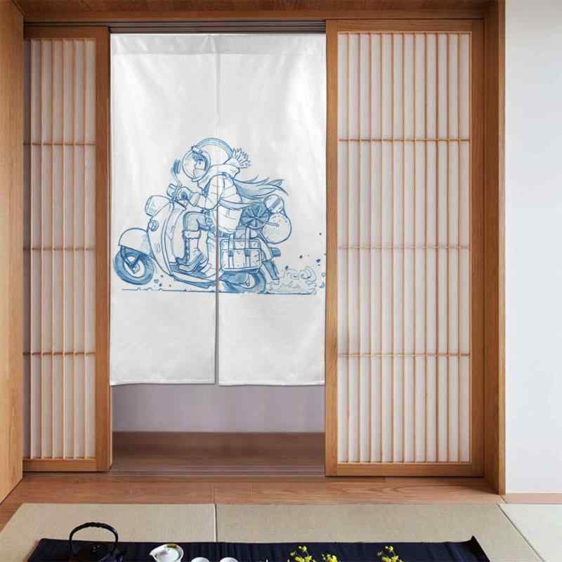 ゆるキャン カーテン のれん 間仕切り 暖簾和風 おしゃれ 目隠し ロング 遮熱 冷気遮断 遮光 無地 防音..