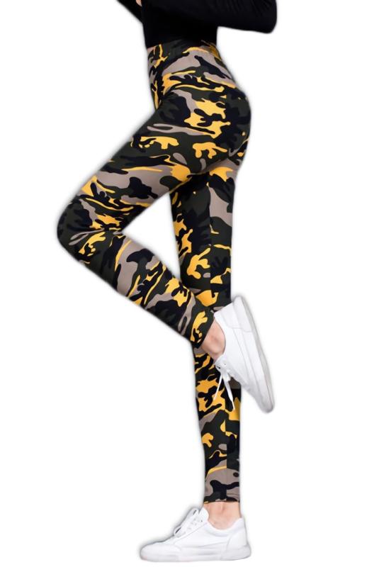 [ルビタス] 迷彩柄 ロング レギンス スキニー パンツ デギンス 10分 丈 パギンス スパッツ
