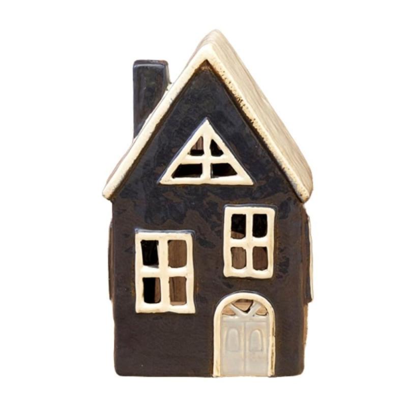 秋月貿易 セラミックランタン メゾン L-Navy Blue W12×D9×H19.5cm SE14912