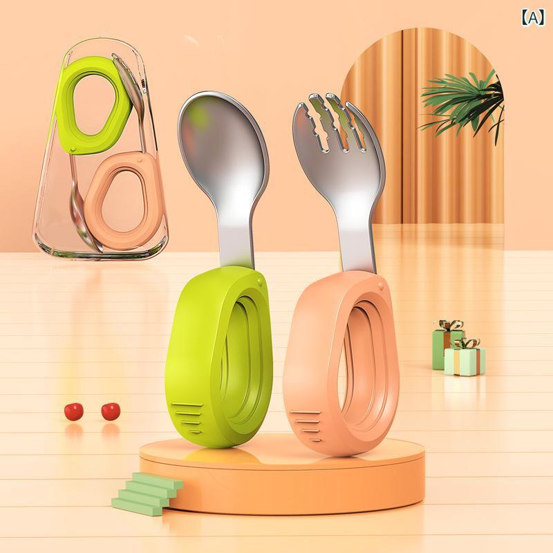 子供 用 食器 セット、 ステンレス 製 シリコン スプーン、 子供 用 練習 用 スプーン、 子供 用 食器 セット