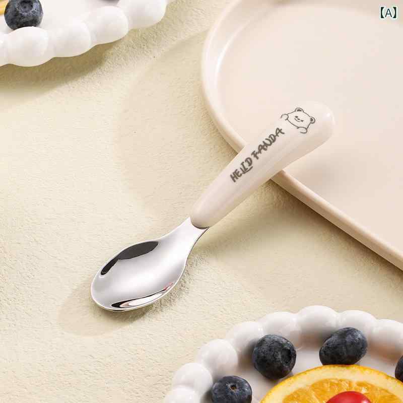 Food Dish - ステンレスの 子供の 漫画の 家庭 用の かわいい 補助 食の 食器の セットは スープを 調整 して 食事の フォークの スプーンを 学んで 箸を 勉強 します。