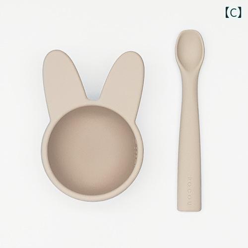 Ins 韓国 赤ちゃん ベビー 補助 食品 専用 ボウル スプーン 食器 マット セット シ...