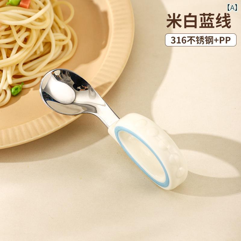 ベビー スプーン 幼児 用 食事 トレーニング 用 スプーン 自立 食 練習 用 スプーン 補助 食 スプーン 子供 用 フォーク スプーン 携帯 用 セット スプーン 赤ちゃん 用