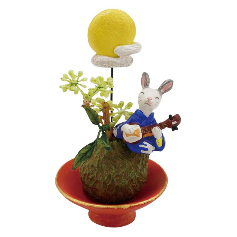 丸和貿易 置物 EDO DECO お月見盃 RED 7×6.2×11cm 400877101