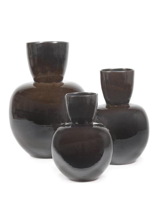 SERAX 陶器 フラワーベース オブジェ 高さ39cm Vase S Brown Black Pure B7622051 おしゃれな花瓶 [2]
