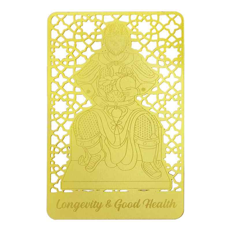（イスイ）YISHUI 風水カード ロングラフゴールドカー 財布カード お守り 護符 長寿 健康 知恵 誕生日..