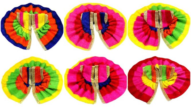 エスプラネード ラドゥ ゴパール ポシャク |神のドレス |バグワン・キ・ポシャク | Deb Vastra (6 個セット) 2 マルチカラー