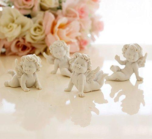 ホワイトエンゼル オブジェ4点セット 置物 エンジェル 天使